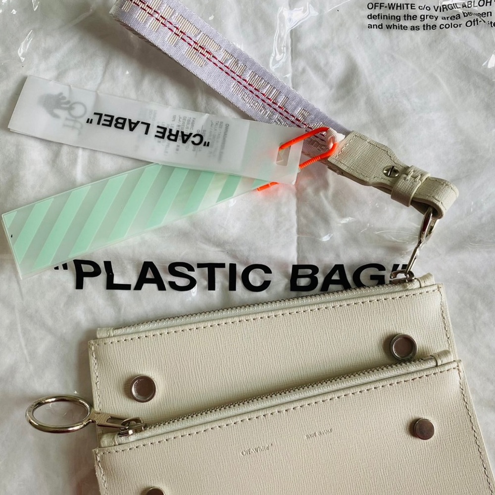 Off-White Diagonal Double Flat Pouch.